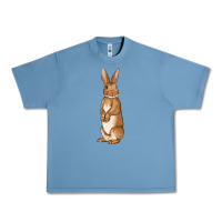 Pebble Blue Bunny Easter Urban Heavy Tee - OliviaCreatesArt