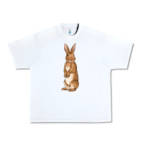 White Bunny Easter Urban Heavy Tee - OliviaCreatesArt