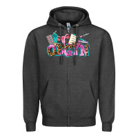 Charcoal Heather obgyn Zipper Hoodie - AdoDesignShop