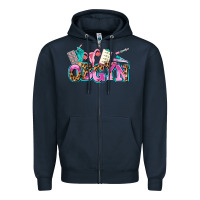 Navy obgyn Zipper Hoodie - AdoDesignShop