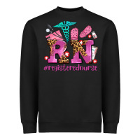 Black registered nurse with crocs Heavyweight Sweatshirt - AdoDesignShop