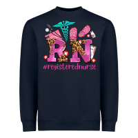 Navy registered nurse with crocs Heavyweight Sweatshirt - AdoDesignShop