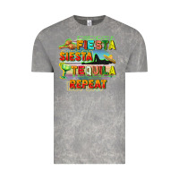 Cloud Rock Fiesta siesta tequila repeat Vintage Tee - FaDigitalArtStudio