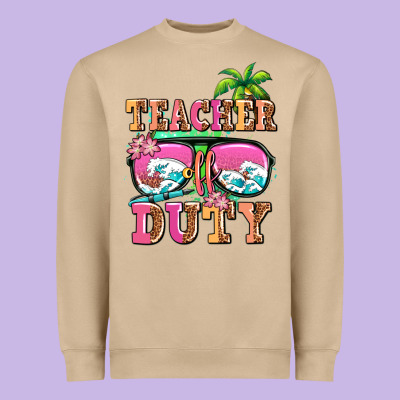 Teacher Off Duty Heavyweight Sweatshirt Designed By Adodesignshop