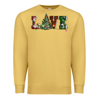 Antique Gold love christmas tree Premium Sweatshirt - AdoDesignShop