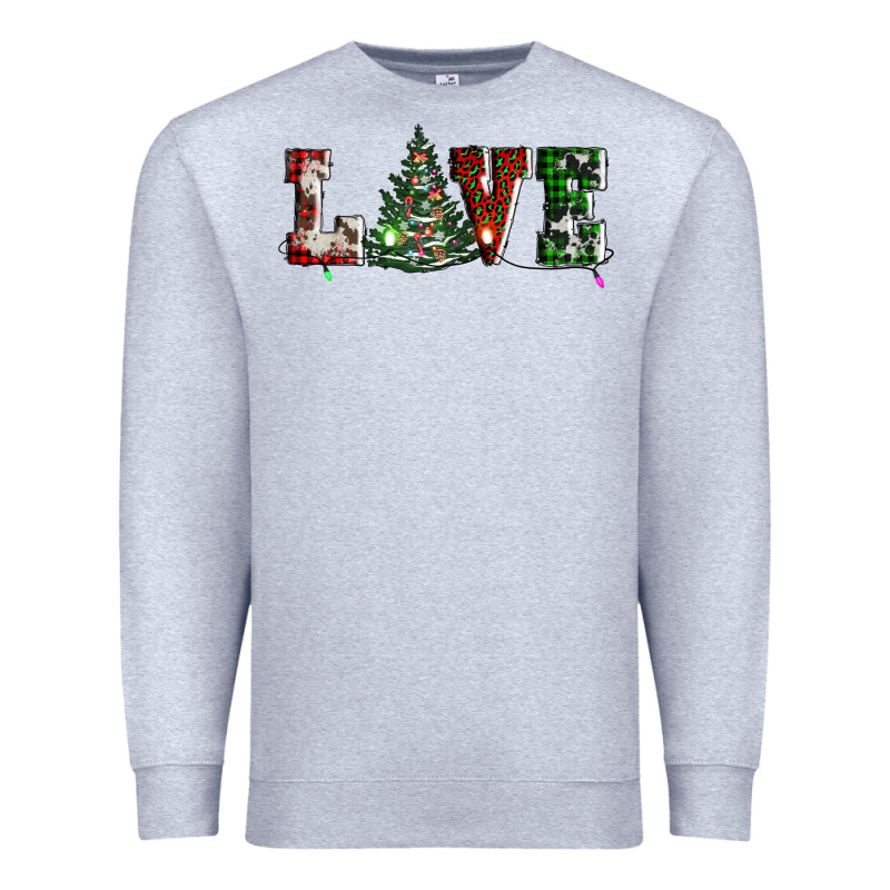 Love Christmas Tree Premium Sweatshirt by AdoDesignShop | Teevron