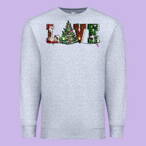 Love Christmas Tree Premium Sweatshirt Designed By Adodesignshop