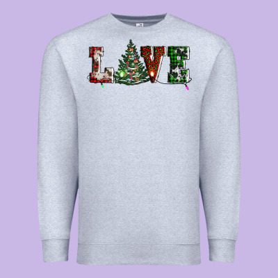 Love Christmas Tree Premium Sweatshirt Designed By Adodesignshop