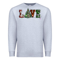 Heather Grey love christmas tree Premium Sweatshirt - AdoDesignShop