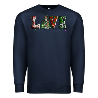 Navy love christmas tree Premium Sweatshirt - AdoDesignShop