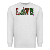 Oatmeal Heather love christmas tree Premium Sweatshirt - AdoDesignShop