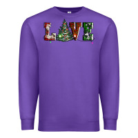 Purple love christmas tree Premium Sweatshirt - AdoDesignShop