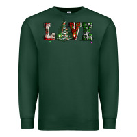 Sports Green love christmas tree Premium Sweatshirt - AdoDesignShop