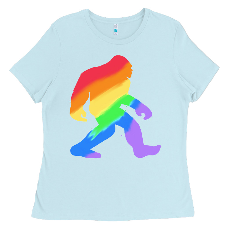 Bigfoot T  Shirt Rainbow Bigfoot T  Shirt Ladies Tee by linhVisuals | Teevron