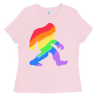 Bubblegum Pink bigfoot t  shirt rainbow bigfoot t  shirt Ladies Tee - linhVisuals