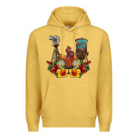 Antique Gold farm life rooster Premium Hoodie - SublimationCraftShop