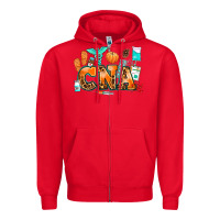 Red cna Zipper Hoodie - AdoDesignShop