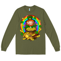 Army Green Dwarf Cauldron St. Patricks Long Sleeve Tee - BundleAndBundleShop