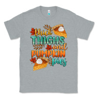 Heather Grey thick thighs and pumpkin pies Classic Tee - CowGirlArtShop