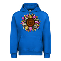Cobalt sunflower camouflage Urban Hoodie - JahusDesignShop