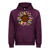 Mauve Wine sunflower camouflage Urban Hoodie - JahusDesignShop