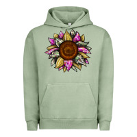 Pigment Oil Green sunflower camouflage Urban Hoodie - JahusDesignShop