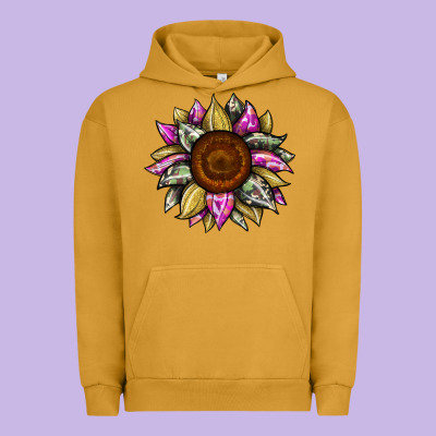 Sunflower Camouflage Urban Hoodie Designed By Jahusdesignshop