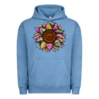 Pigment Pebble Blue sunflower camouflage Urban Hoodie - JahusDesignShop