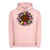 Pigment Salmon sunflower camouflage Urban Hoodie - JahusDesignShop