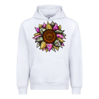 White sunflower camouflage Urban Hoodie - JahusDesignShop