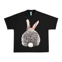 Black Easter bunny back view Urban Heavy Tee - OliviaCreatesArt