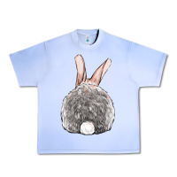Grape Ice Easter bunny back view Urban Heavy Tee - OliviaCreatesArt