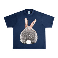 Navy Easter bunny back view Urban Heavy Tee - OliviaCreatesArt