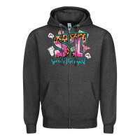 Charcoal Heather speech therapist Zipper Hoodie - AdoDesignShop