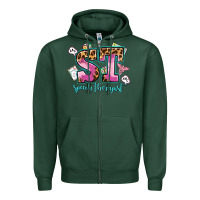 Sports Green speech therapist Zipper Hoodie - AdoDesignShop