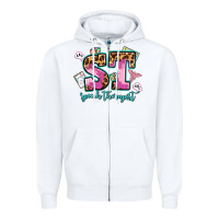 White speech therapist Zipper Hoodie - AdoDesignShop