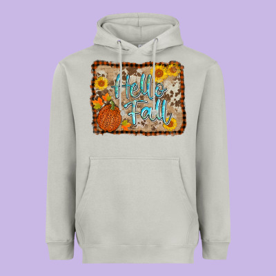 Hello Fall Heavyweight Hoodie Designed By Adodesignshop