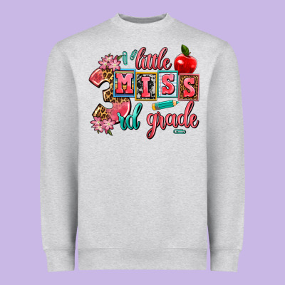 Little Miss 3rd Grade Heavyweight Sweatshirt Designed By Adodesignshop