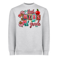 Heather Grey little miss 3rd grade Heavyweight Sweatshirt - AdoDesignShop