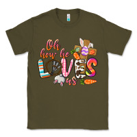 Army Green oh how he loves us Classic Tee - CowGirlArtShop