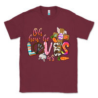 Burgundy oh how he loves us Classic Tee - CowGirlArtShop