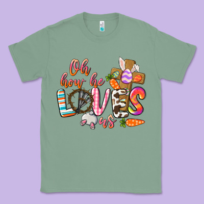 Oh How He Loves Us Classic Tee Designed By Cowgirlartshop
