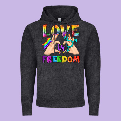 Love Is Freedom Vintage Hoodie Designed By Bundleandbundleshop