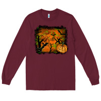 Burgundy halloween backround Long Sleeve Tee - RanaPortraitStore