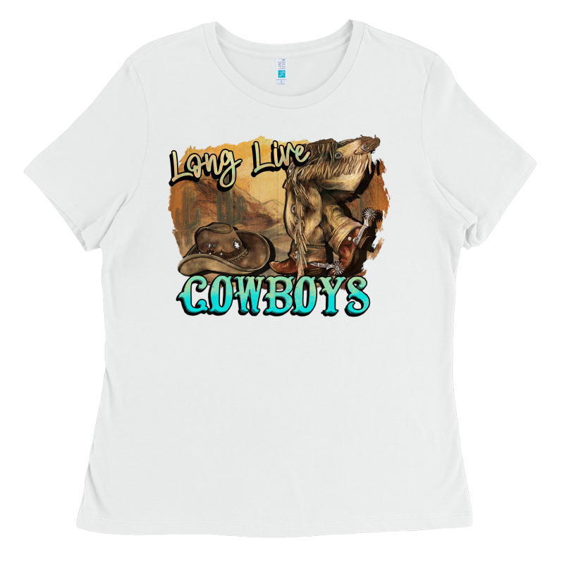 Long Live Cowboys Boots Hat Ladies Tee by HowdyJamesFarm | Teevron