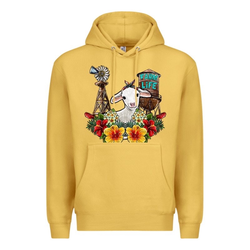 Farm Life Sheep Premium Hoodie by SublimationCraftShop | Teevron
