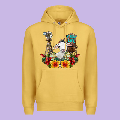 Farm Life Sheep Premium Hoodie Designed By Sublimationcraftshop