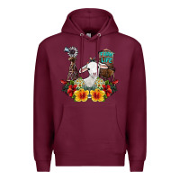 Burgundy farm life sheep Premium Hoodie - SublimationCraftShop