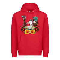 Red farm life sheep Premium Hoodie - SublimationCraftShop