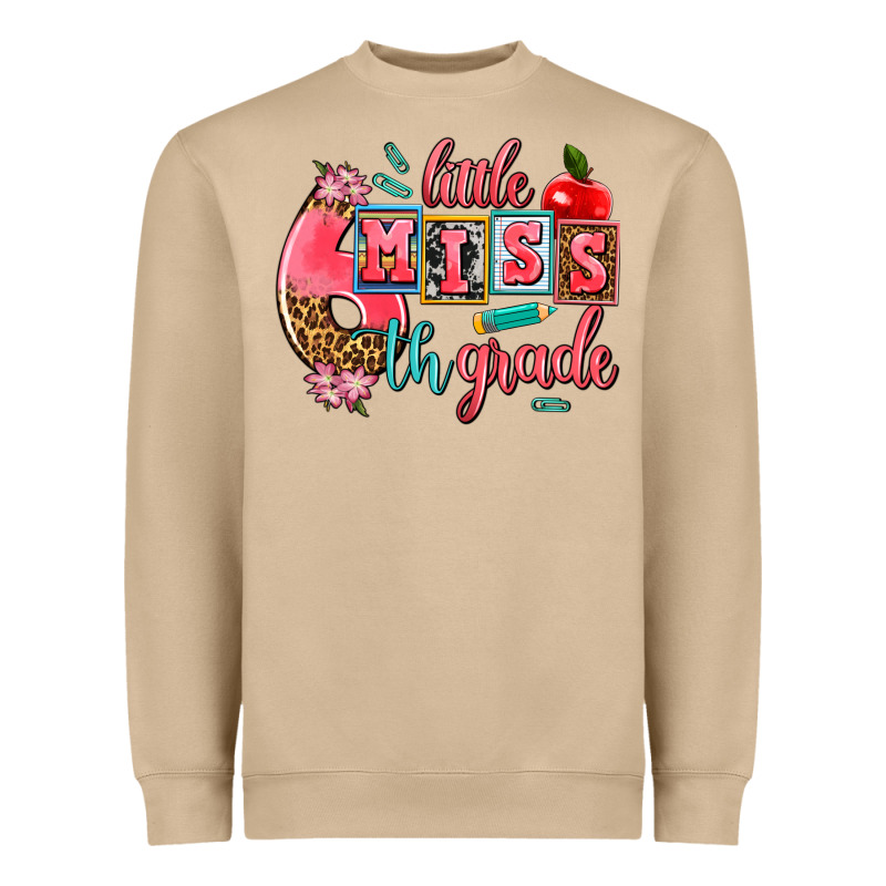 Little Miss 6 Th Grade Heavyweight Sweatshirt by AdoDesignShop | Teevron